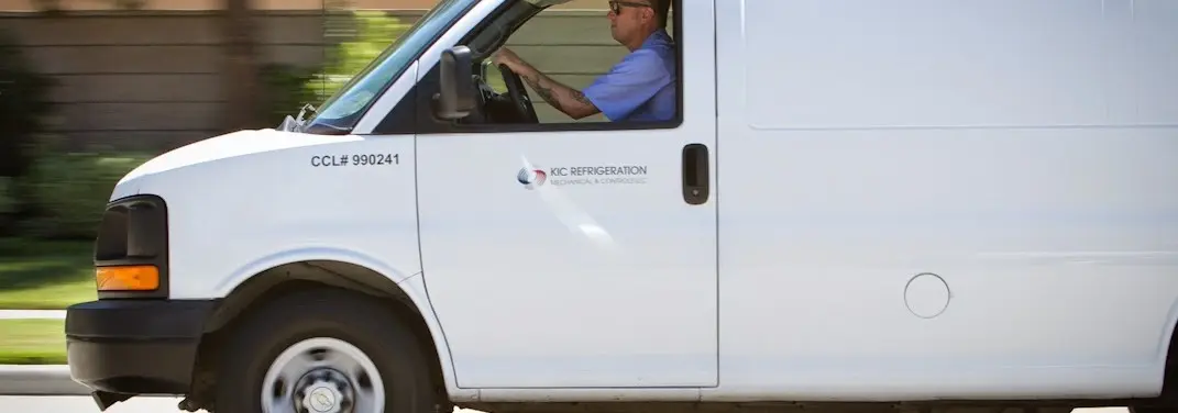 KIC Refrigeration service vehicle serving Upper Arlington area